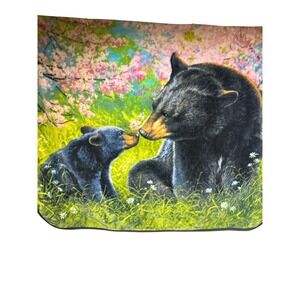A Mothers Love Abraham Hunter On A Bears Plush Blanket 49x56 Beautiful Condition